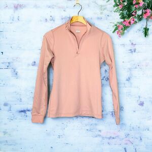 NIKE Dri-FIT Quarter Zip Thick Running Exercise Top Dusty Pink 254806-627 Sz M